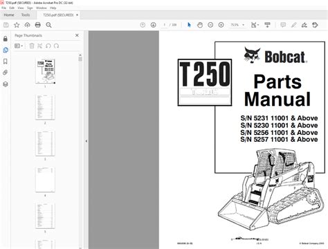 bobcat t250 skid steer for sale|bobcat t250 parts catalog.